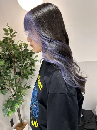 ロング カラー 薄田 珠美のヘアスタイル
