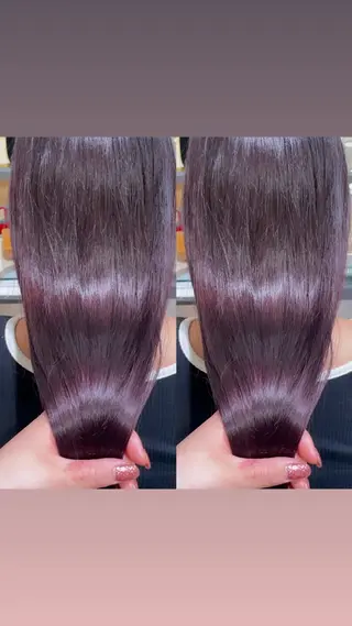 セミロング カラー 山内 愛可のヘアスタイル