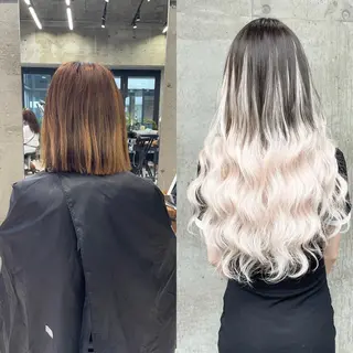 ロング カラー ヘアアレンジ TATSUYA アートディレクターのヘアスタイル