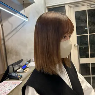 ミディアム じゅわっと暖色カラー 🍊Moemiのヘアスタイル