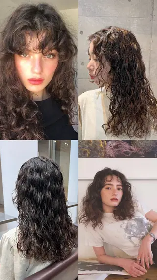 セミロング 🌿朝5分でお洒落 パーマスタイル🌿のヘアスタイル
