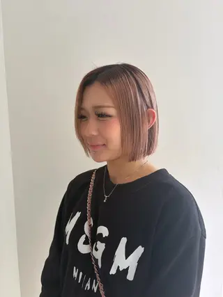 ミディアム 崎久保 優菜のヘアスタイル