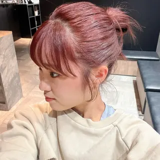 セミロング カラー 暖色/艶髪/ボブ/ ショート/Ayaのヘアスタイル