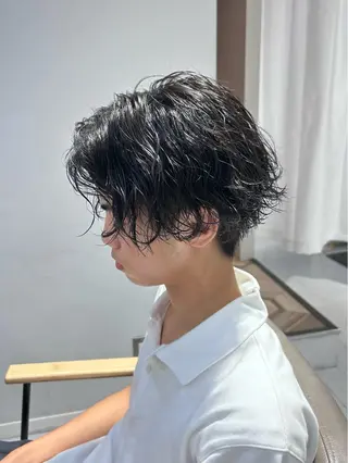 ショート パーマ メンズ レイヤーカット⛓ hina🩶のヘアスタイル