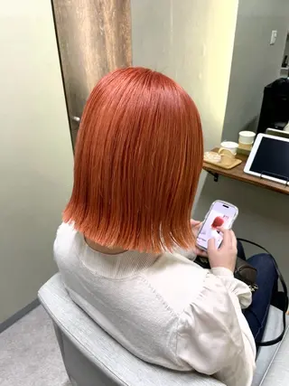 ショート カラー 髪質改善カラー&TR 縮毛矯正/弱酸性矯正のヘアスタイル