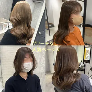 セミロング カラー ヘアアレンジ kei/透明感カラー /ベージュ/インナーのヘアスタイル