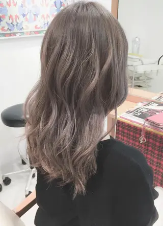 ミディアム カラー ヘアアレンジ モテ髪透明感❤️ デイズヘアカラーのヘアスタイル