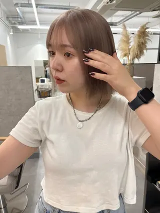 ミディアム カラー 渡邊 ひかるのヘアスタイル