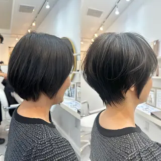 ショート カラー パーマ altru所属・⭐️小顔ショート⭐️ 大鷲拓海のヘアスタイル