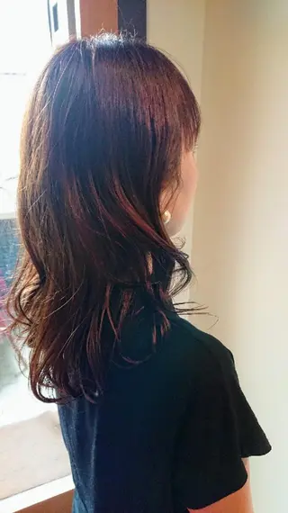ミディアム 清水 旭美のヘアスタイル