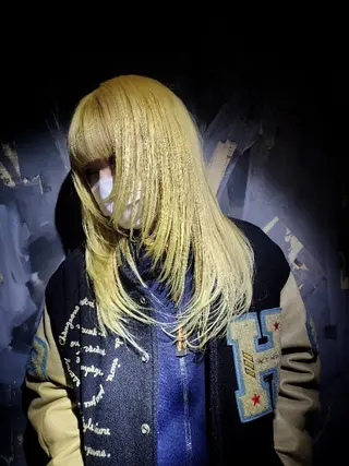 ロング ハイトーン/ブリーチ /デザインカラーのヘアスタイル