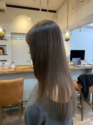 セミロング カラー A M Iのヘアスタイル