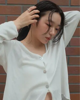 ショート カラー パーマ/透明感カラー 元町🌱takutoのヘアスタイル
