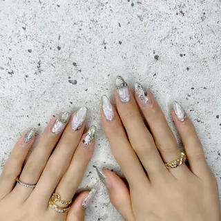 ロング カラー パーマ ヘアアレンジ メンズ キッズ ネイル マツエク・マツパ アイブロウ Salon Kのネイルデザイン