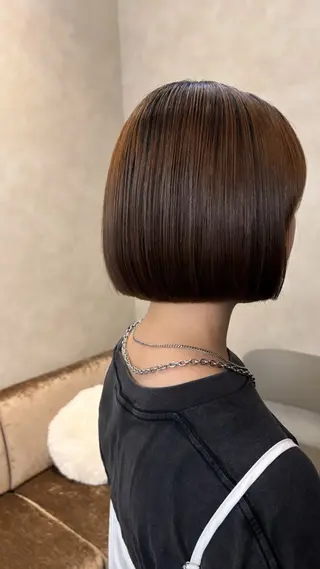 ショート ボブ/レイヤー/暖色 カラー/モモカ🎀のヘアスタイル