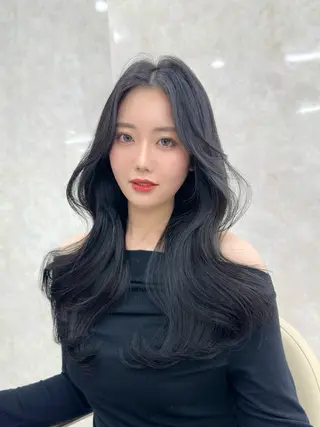 ロング カラー 似合わせ/レイヤー /顔まわり/池田歩樹のヘアスタイル