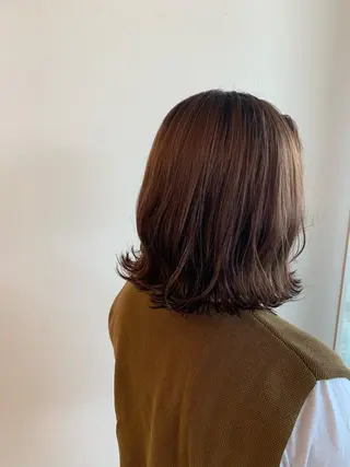 ミディアム カラー 早稲田/ショート/ 髪質改善/艶カラーのヘアスタイル