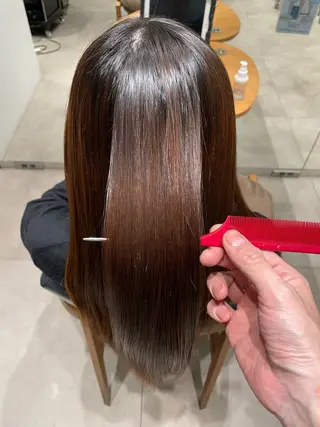 ロング 髪質改善カラー＆ 縮毛矯正　石井良平のヘアスタイル