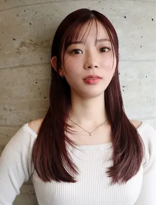 ロング カラー 田中 智那美のヘアスタイル