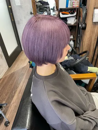 ショート カラー Lull1人美容室 バレイヤージュのヘアスタイル