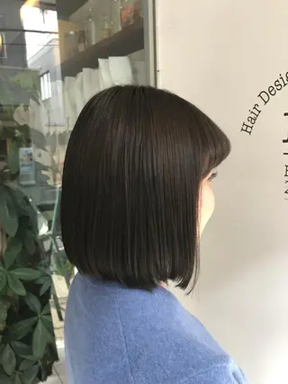 ミディアム カラー ひろせ かなのヘアスタイル