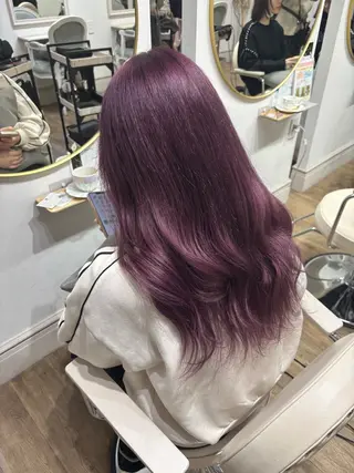ロング カラー Risa🐈⬛/ グレージュ/透明感のヘアスタイル