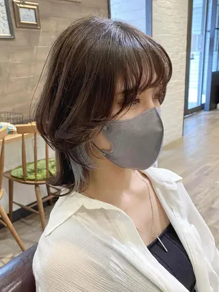 ミディアム カラー 前田 裕介のヘアスタイル