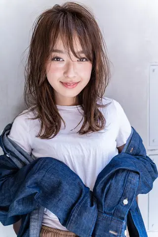 セミロング 大宮/山口 竣也のヘアスタイル