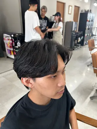 パーマ メンズ カズキ🌼曲がる 縮毛矯正のヘアスタイル