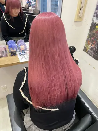 ミディアム カラー 💖推しカラー💖 オタク美容師✂ゆづきのヘアスタイル