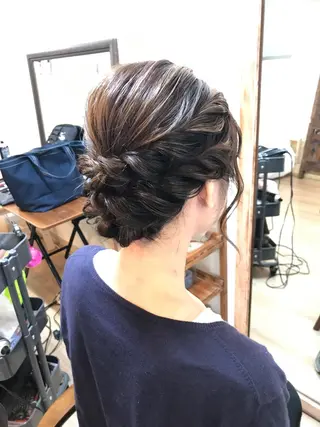 ミディアム ヘアアレンジ 早朝✨ヘアセット 着付け/清水玲歌のヘアスタイル