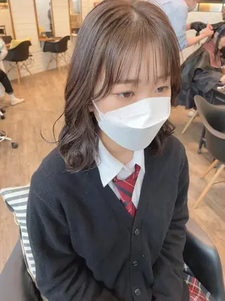 ミディアム ✨透明感ケアカラー✨ 長野ゆきなのヘアスタイル