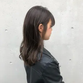 セミロング カラー 酸性縮毛矯正🧴韓国 レイヤー/髪質改善のヘアスタイル