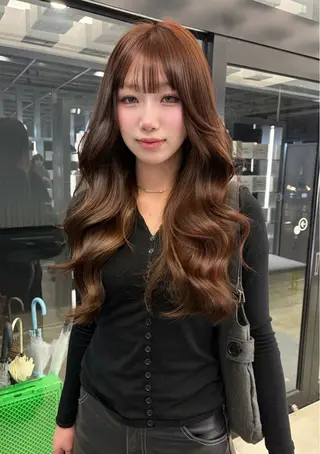 ロング カラー ダブルカラー/レイヤ ーカット 🤍ゆきなのヘアスタイル