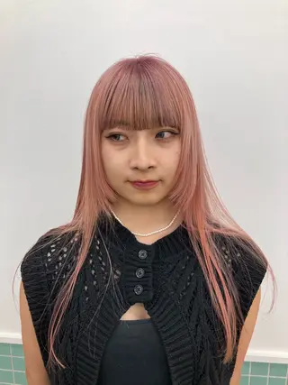 ロング カラー ムード造るハイトーン ケアブリーチ/ユウキのヘアスタイル