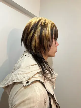 ミディアム カラー メンズ mi sakiのヘアスタイル