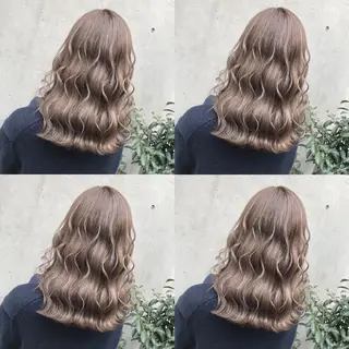 セミロング カラー ヘアアレンジ TAKUMAブリーチ /切りっぱなし🪽のヘアスタイル