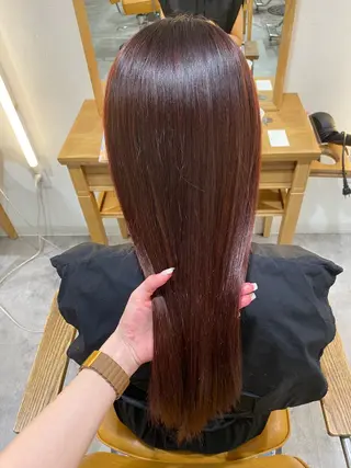 ロング カラー ベージュ/オリーブ/ miyabiのヘアスタイル