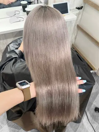 セミロング カラー 🤎HAZUKI🤎 ハイトーン✨のヘアスタイル