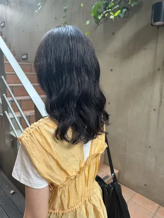 ミディアム 大人可愛い♡コテ巻き パーマ🌼杉田 萌恵のヘアスタイル