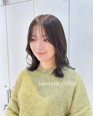 ミディアム カラー ヘアアレンジ 🫧柔色/トレンド カラー/川辺晴加のヘアスタイル