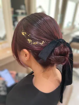 セミロング ヘアアレンジ 韓国ヘアメイク🎀/ 縮毛矯正✨山本媛香のヘアスタイル