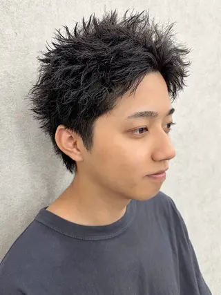 ショート メンズ そら/Ace栄 スパイキー/パーマのヘアスタイル