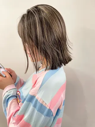 ミディアム カラー ヘアアレンジ layer cut 店長/MIKUのその他イメージ
