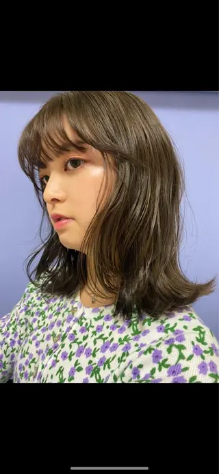 セミロング カラー RISAKO レイヤーカット🎀のヘアスタイル