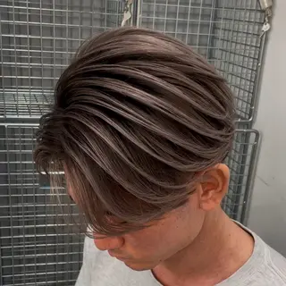 ショート カラー パーマ ヘアアレンジ メンズ メンズバレイヤージュ 🌫ハイライトのヘアスタイル