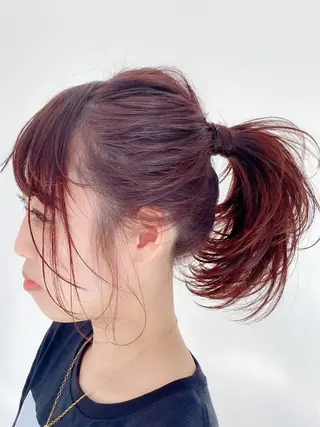 ミディアム ヘアアレンジ レイヤーカット /根本剛史のヘアスタイル