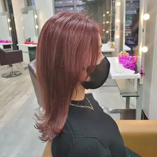 ミディアム カラー 髪質改善/白髪ぼかし SHIONのヘアスタイル