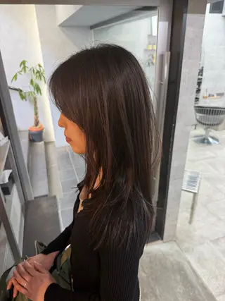 セミロング You/透明感カラー レイヤーカット/ボブのヘアスタイル