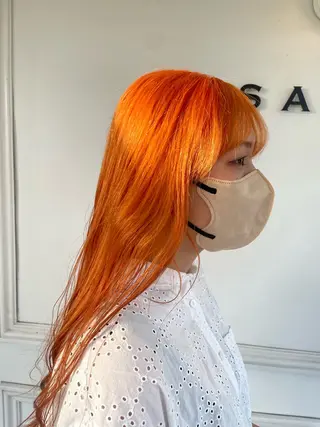 ロング カラー SARA古賀店 かすみ🐬🩵のヘアスタイル